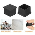 thumbnail image 4 of Uxcell 16Pack Square Chair Leg Caps, 25mm x 25mm OD Black Furniture Feet Pads Table Foot Cover Caps, 4 of 6