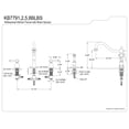 thumbnail image 2 of Grifo de Cocina Kingston Brass KB7798BLBS de 20 cm con Instalación Extensa, 2 of 2