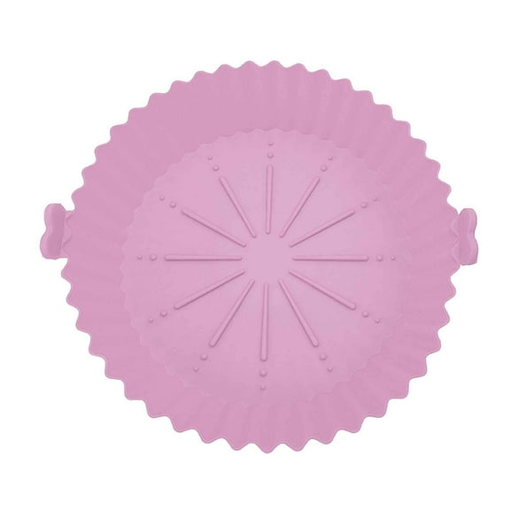 QuanTara 7in Round Air Fryer Liner, Reusable Non-Stick Silicone Baking Mat, Dishwasher Safe Fryer Basketinsert, Replacement for Parchment Paper, 450°F Heat Resistant