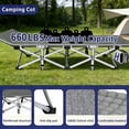 thumbnail image 6 of 1200D Oxford Foldable Camping Bed for Adults with Soft Foam Pad & Carry Bag, Double Layer Portable Outdoor Camping Bed, Guest Bed, Recliner Sofa Bed for Camping & Home, 6 of 14