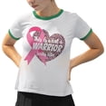 thumbnail image 2 of What a Warrior Looks Like Ringer Tee Shirt Unisex Large White/Kelly Green, 2 of 5