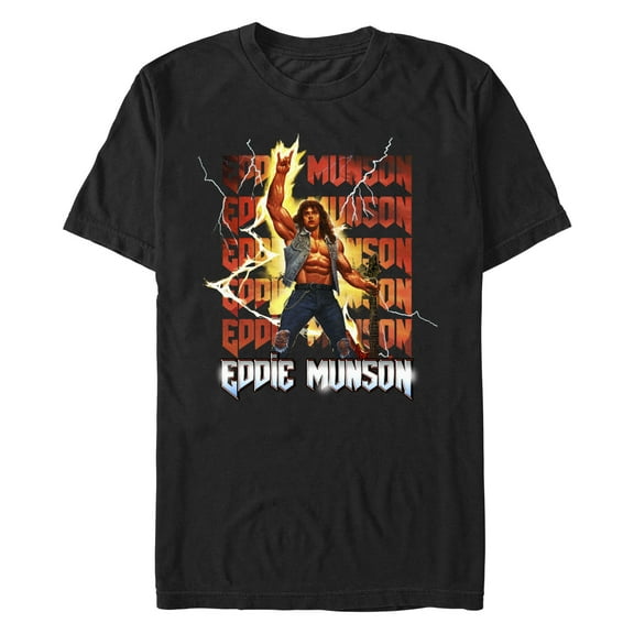 Netflix Men's Stranger Things Rockstar Eddie Munson Graphic T-Shirt