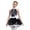 Black, variant on Raenseen Kids Girls Ballet Dance Tulle Tutu Dress Sequins Cutout Back Cha-cha Jazz Dancewear White 6