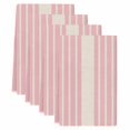 thumbnail image 2 of Pink Beige Striped Kitchen Towels Set of 4, Modern Farmhouse Retro Lines Absorbent Dish Towels for Kitchen, Microfiber Hand Towel, Quick Drying Tea Towel for Cleaning Decorative Dishcloths, 2 of 7