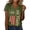 Army Green, variant on Women's 250th Anniversary USA Shirt V-Neck - 1776-2026 250 Years T-Shirt American Flag Patriotic Top Distressed Vintage Tee for Memorial Day 4th of July(Army Green/S)