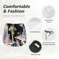 thumbnail image 6 of Lsque Cute Mushroom Landscape Printed Women's Running Shorts with Liner Pockets,Elastic Quick Dry Workout Athletic Gym Yoga Shorts,Womens High Waist Shorts-Large, 6 of 9