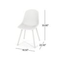 thumbnail image 4 of GDF Studio Yazmeen Outdoor Modern Dining Chairs, Set of 2, White, 4 of 9
