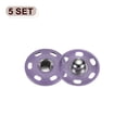 thumbnail image 3 of Uxcell 5 Set Sew-on Snap Buttons 19mm Metal Snap Fastener Buttons, Light Purple, 3 of 7