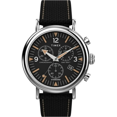 UPC 194366203028 product image for Timex TW2V43700 Men s Standard Chronograph Black Strap Watch | upcitemdb.com