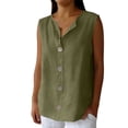 thumbnail image 3 of TAGOLD Womens Round-Neck Tank Top Solid Color Neck Loose Casual Summer Tank Top, 3 of 5