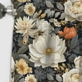 thumbnail image 3 of Designart "Metropolitan Poppy Mosaic" Floral Blackout Curtain Panels, 3 of 4