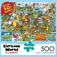thumbnail image 1 of Buffalo Games - Cartoon World - US Landmarks - 500 Piece Jigsaw Puzzle, 1 of 5