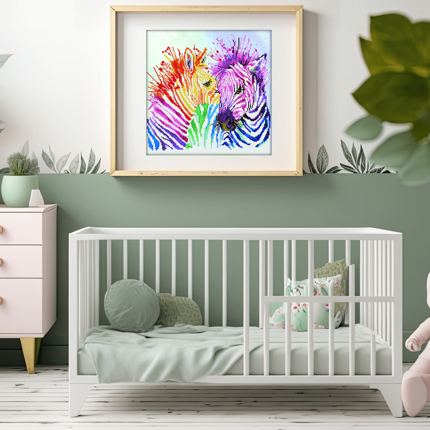 Diamond Dotz Rainbow Zebras Diamond Painting Kits for Adults - Diamond Art Kits a Relaxing Creative Craft Kit with Dotz Gems 15.7x15.7