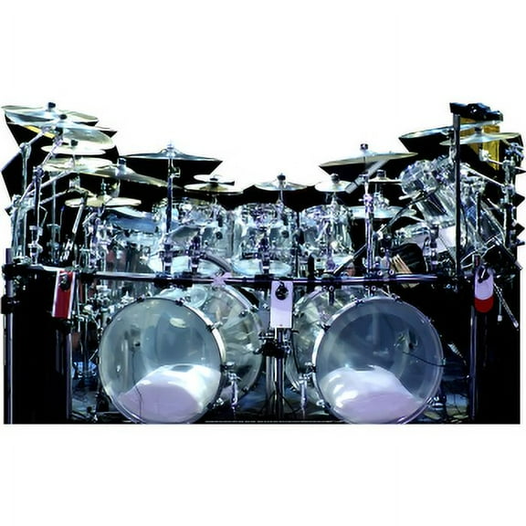 Wet Paint Printing   Design Double Bass Drum Set Kit Cardboard Cutout, Multicolor