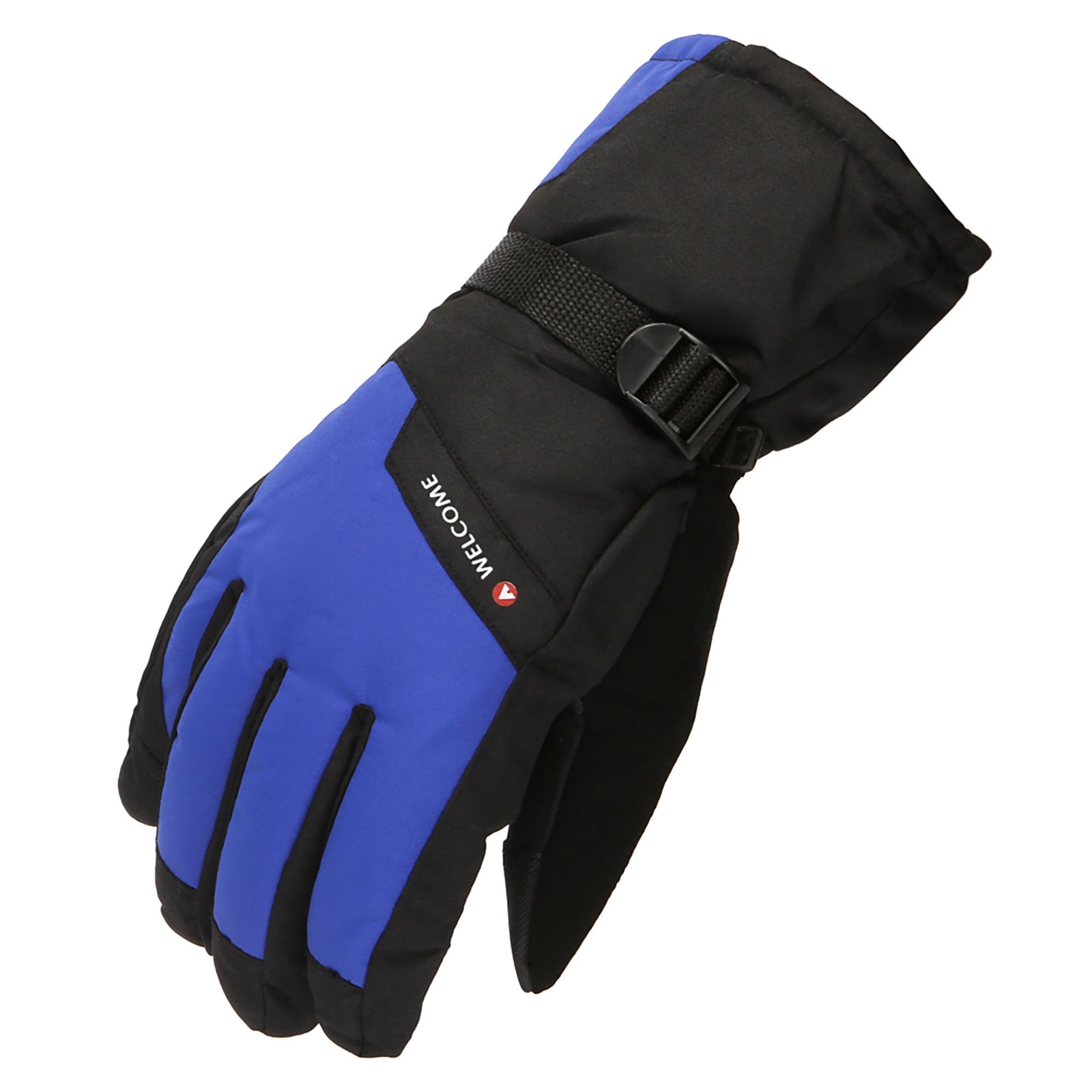 Color : Blue Ski Gloves Winter Warm Gloves Motorcycle Gloves Outdoor Windproof Five-Finger Ski Gloves Gloves for Motorcycle Ridding Gloves Winter Warm Gloves,Waterproof Snowboard Gloves,BRE