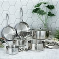 thumbnail image 2 of BergHOFF Vintage Tri-Ply 18/10 Stainless Steel 9.5" Stockpot 5.75qt. with Lid, Hammered, 2 of 6