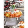 thumbnail image 4 of Outdoor Tablecloth with Umbrella Hole and Zipper, Orange Pumpkins Fall Round Table Cloth 60 Inch Waterproof Tablecloth, Thanksgiving Botanical Maple Leaves Falling Picnic Table Cover for Patio, 4 of 7