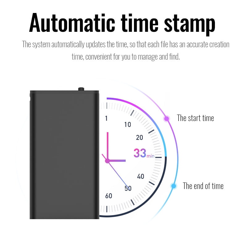 CJBZLCPCOO Q1 strong magnetic MP3 high definition noise reduction AI intelligent voice recorder, conference recorder