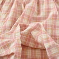 thumbnail image 4 of GUZOM Men’s Pink Plaid Cotton Shorts Elastic Drawstring Waist Relaxed Fit Casual Summer Lounge Bottoms,Size XL, 4 of 9