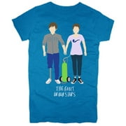 Angle View: The Fault In Our Stars - Stars Augustus & Hazel Drawing Girls Juniors T-Shirt
