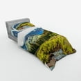 thumbnail image 3 of Ambesonne Landscape Bedding Set 4 Pcs, Mountain Forest River, Queen, Multicolor, 3 of 3