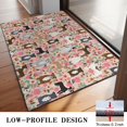 thumbnail image 3 of Boston Terrier Dogs with Pioneer Flower Door Rugs,Washable Non Slip Door Mats Indoor,Decorative Door Mats,Entry Mat Indoor for Entrance,Bedroom,Kitchen,Bathroom,20"x32", 3 of 6