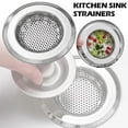 thumbnail image 3 of Heavy Duty Stainless Steel Kitchen Sink Strainer Basket with Wide Rim, Floor Drain Mesh for Kitchen Sinks, 3 of 7