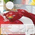 thumbnail image 2 of Merry Christmas Bedding Duvet Cover Set Twin Size 4 Pieces Red Santa Claus Reindeer Gift Car Bow Snow Bedding Set with Zipper Closure, 1 Comforter Cover 68x86 Inches 1 Flat Sheet & 2 Pillow Cases, 2 of 7