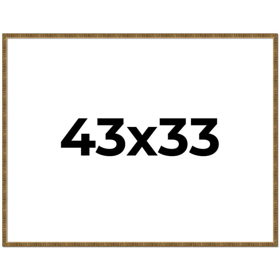 43x33 Frame Gold Picture Frame - Complete Modern Photo Frame Includes UV Acrylic Shatter Guard
