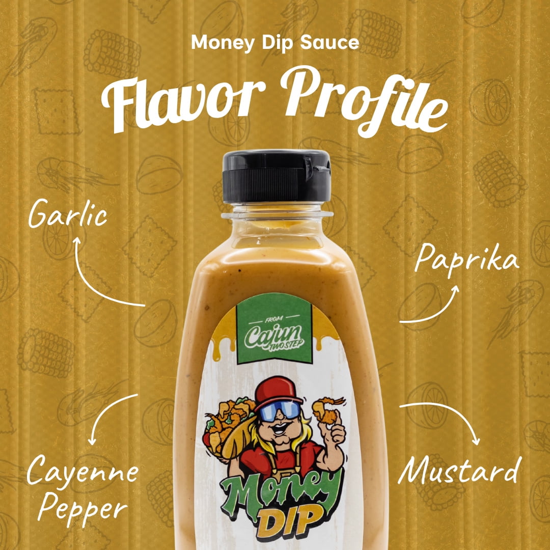 Cajun Two Step Money Dip, Dipping Sauce, 11.5 oz