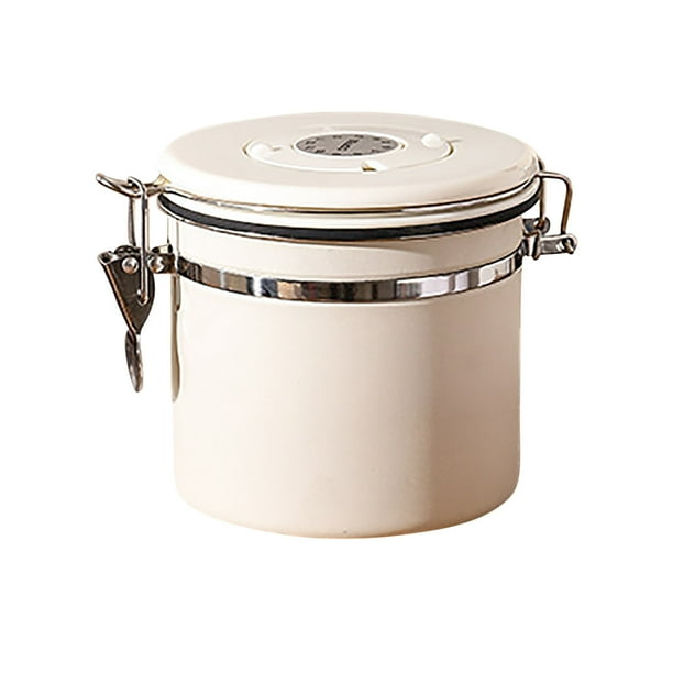 Fiudx Almacenamiento de Café, Frasco Hermético para Granos, Bote para Café Freshlock, Cafetera con Válvula Unidireccional, para Uso En Casa o En La Oficina, Regalo para Amantes Del Café, Construcción