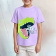 thumbnail image 2 of Gubotare Toddler Boy Shirts Summer Toddler Baby Boys Short Sleeve Graphic T-Shirt Top Funny Letters Print Cotton Tee Sizes 7-8T (Light Purple,7-8 Years), 2 of 4