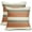 Orange Brown, variant on Navy Blue Striped Pillow Covers 18x18 Set of 2 Blue Brown Boho Stripe Pattern Cream Farmhouse Decorative Throw Pillows Outdoor Modern Print Linen Cushion Case with Zipper Decor for Sofa Couch Bed