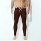 thumbnail image 4 of Pantalones largos de algodón para hombre, calzoncillos blancos finos de otoño e invierno, pantalones cálidos, tendencia de moda ajustada en blanco y negro, 4 of 5