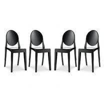 Crystal Dining Chair, Black - Set Of 4