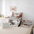thumbnail image 5 of Homewish Tribal Aztec Adult Bedding Comforter Set 7pcs, Sliver Triangle Abstract King Bedding Sets, Western Hippie Bohemian Reversible Bed Sheets, Luxury Bedroom Decor, 5 of 7