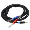 thumbnail image 3 of TC195BULS01 Cable adaptador de audio monofónico dual de 3,5 mm a 1/4 pulg. para equipos de audio 3 m, 3 of 8