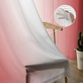 thumbnail image 5 of Red Ombre Sheer Curtains 96 Inches Long 2 Panels Set, Window Sheer Curtains for Living Room/Bedroom, Red White Gradient Modern Abstract Art Light Filtering Rod Pocket Curtain 52'' x 96'' x 2, 5 of 7