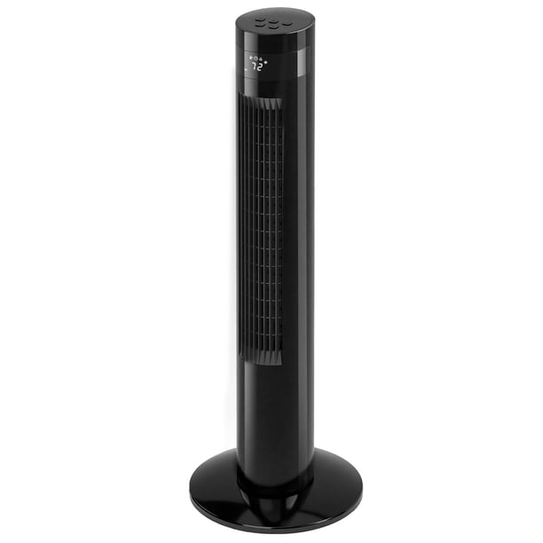 Ventilador de torre eléctrico Ventilador oscilante eléctrico portátil Control remoto silencioso Ventilador de piso sin aspas 3 modos de velocidad del viento Temporizador 12H Dormitorio Oficina