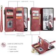 thumbnail image 2 of Compatible con la funda Billetera Samsung Galaxy A53 con Soporte para Tarjeta,Soporte Magnético con Cremallera, Correa de Cordón para Folio, Billetera con tapa para Galaxy A53 5G 6.5 Pulgadas, 2 of 6