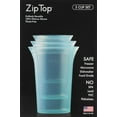 thumbnail image 2 of Zip Top Reusable 100% Platinum Silicone Food Storage Containers - Made in the USA - 3 Cup Set - Teal, 2 of 7