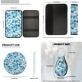 thumbnail image 7 of Pzuqiu 14 Pcs Front Back Car Seat Covers Full Set Steering Wheel Seat Belt Headrest Covers Center Console Pad Coasters Keychain Daily Travel Athletic Automobile Interior Sets Blue Hibiscus, 7 of 7