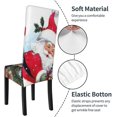 thumbnail image 2 of Christmas Santa Animal Dining Chair Cover Stretch Spandex Slipcovers Removable Parsons Chairs Protectors for Kitchen, 2 of 4
