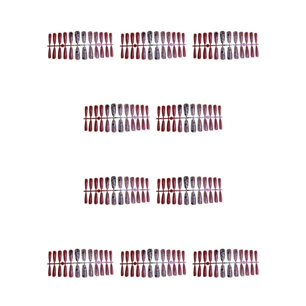 Uñas artificiales extralargas Soidarity 24 Uds. envoltura completa gradiente puntas estampado rojo negro 10piezas