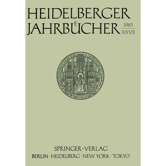 Heidelberger Jahrbücher Heidelberger Jahrbücher, Book 27, (Paperback)