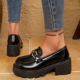 thumbnail image 6 of Bkhluea Women Metal Buckle Platform Loafers Slip On Comfortable Footwear For Office Work Daily Casual Outdoor Activities, 6 of 7