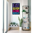 thumbnail image 3 of Eat Sleep Game Repeat - Gaming Poster (Size: 24" X 36") (Black Poster Hanger), 3 of 7
