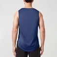 thumbnail image 5 of Gibobby Men's Muscle Tank Sleeveless Tee Workout Gym Crewneck Midweight Sleeveless shirts for men(M,Navy), 5 of 6