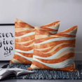 thumbnail image 2 of Pillow Covers 24x24 Set of 2, Burnt Orange Waves Throw Pillow Covers Decorative Couch Cushion Cover, Ombre Sea Ripples Shabby Beach Microfiber Soft Square Pillowcases for Bedroom Living Room Sofa, 2 of 7