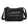 thumbnail image 1 of Retro Women Soft PU Leather Pure Color Shoulder Bag Small Handbag (Brown), 1 of 10